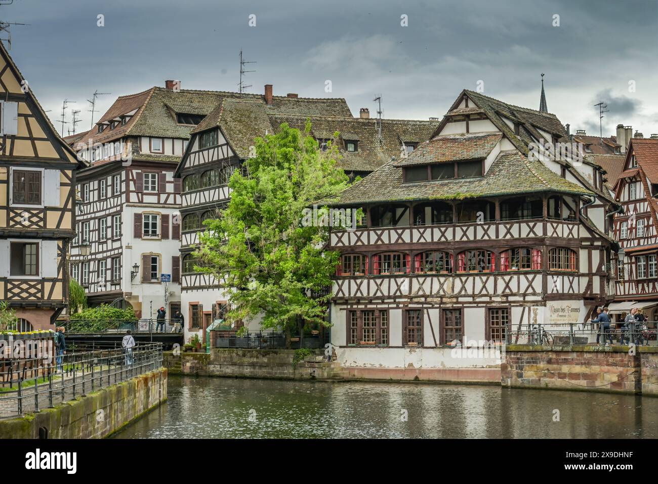 Fachwerkhäuser, Pl. Benjamin Zix, La Petite France, Altstadt, Straßburg, Département Bas-Rhin, Elsaß, Frankreich Stockfoto