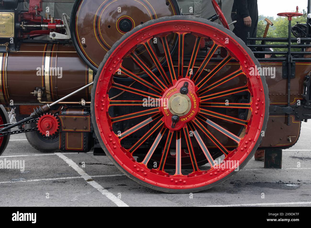 Fodens Road Lokomotive „Sandy MacNab“-Rad. Stockfoto