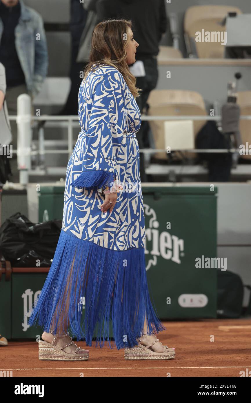 Marion Bartoli während der French Open 2024, Roland-Garros 2024, Grand Slam Tennis Turnier am 30. Mai 2024 im Roland-Garros Stadion in Paris Stockfoto