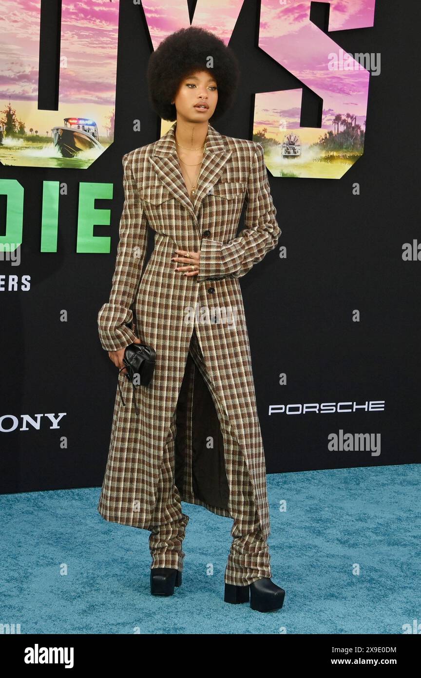 Los Angeles, Usa. 30. Mai 2024. Willow Smith besucht am Donnerstag, den 20. Mai 2024 die Premiere der Film-Krimi-Komödie Bad Boys: Ride or die im TCL Chinese Theatre in der Hollywood-Sektion von Los Angeles. Als ihr ehemaliger Captain in Korruption verwickelt ist, müssen zwei Polizeibeamte in Miami arbeiten, um seinen Namen zu löschen. Foto: Jim Ruymen/UPI. Quelle: UPI/Alamy Live News Stockfoto