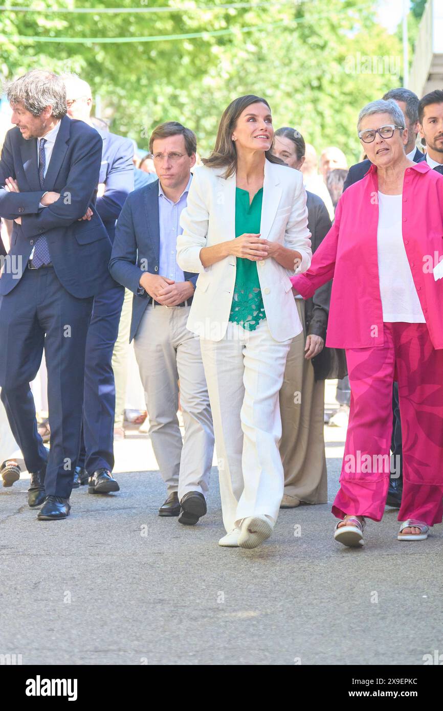 Madrid, Madrid, Spanien. 31. Mai 2024. Königin Letizia von Spanien nimmt am 31. Mai 2024 an der Eröffnung der Madrider Buchmesse im El Retiro Park in Madrid Teil (Foto: © Jack Abuin/ZUMA Press Wire) NUR ZUR REDAKTIONELLEN VERWENDUNG! Nicht für kommerzielle ZWECKE! Stockfoto