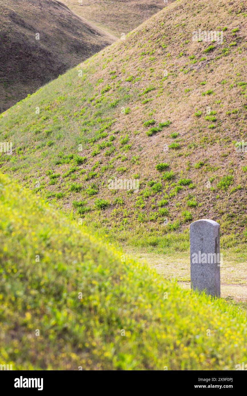 Gräber von Noseo-ri (UNESCO-Weltkulturerbe), Gyeongju, Südkorea Stockfoto