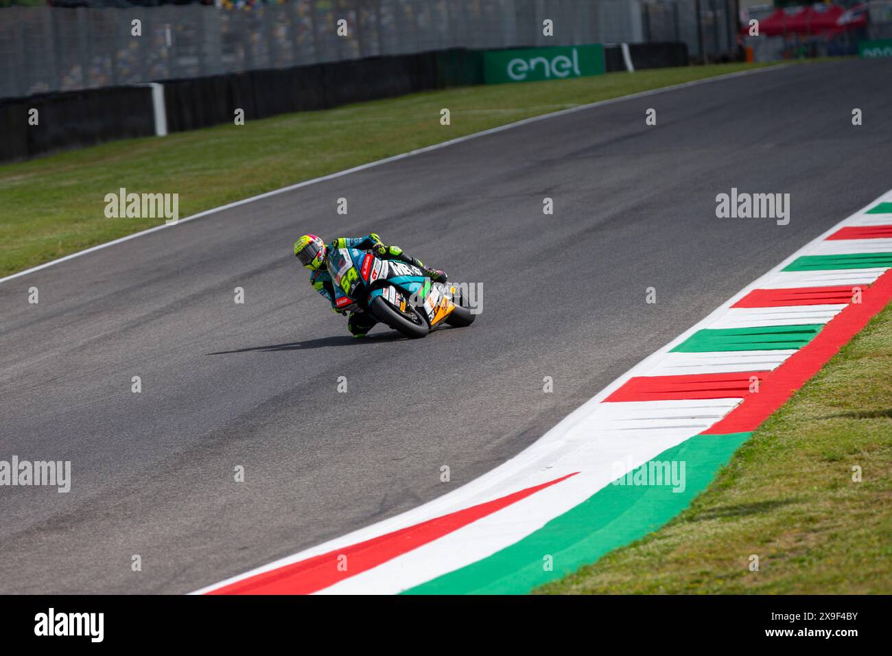 Mugello, Italien. 31. Mai 2024. 54 Fermin Aldeguer (ESP) SpeedUp Racing, Boscoscuro während des freien Trainings der Gran Premio d'Italia am 31. Mai 2024 auf der Rennstrecke Mugello, Italien während des Gran Premio d'Italia Brembo - Moto2 und Moto3 - Freies Training, MotoGP Weltmeisterschaft in Mugello, Italien, Mai 31 2024 Credit: Unabhängige Fotoagentur/Alamy Live News Stockfoto