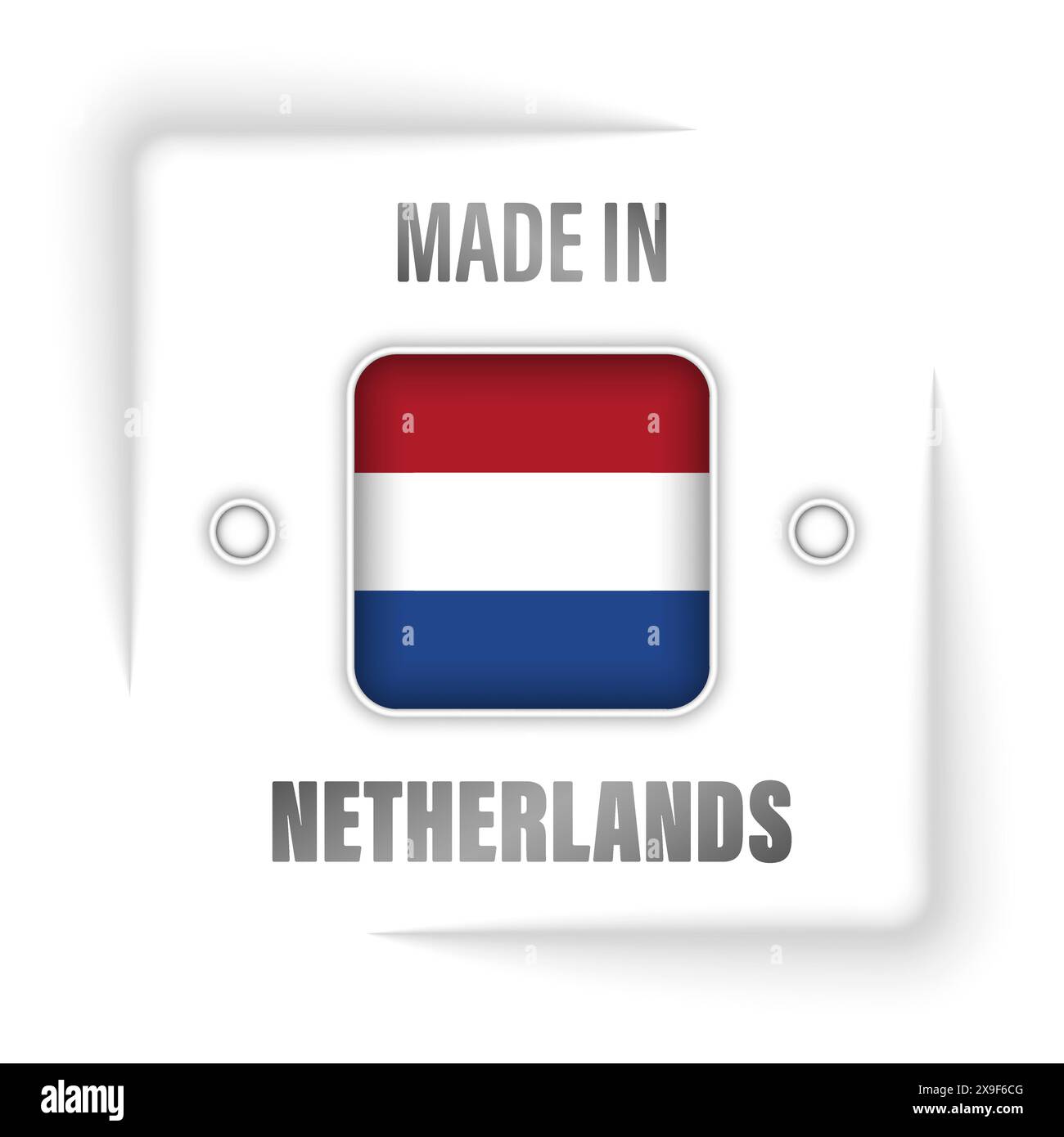 Made in Netherlands Grafik und Label. Element der Wirkung für die Verwendung, die Sie daraus machen möchten. Stock Vektor