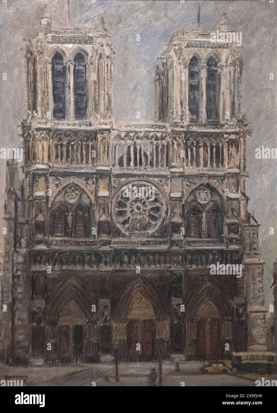 Bogdan Suput: "Kirche unserer Lieben Frau in Paris (Notre-Dame)" (1938) Stockfoto