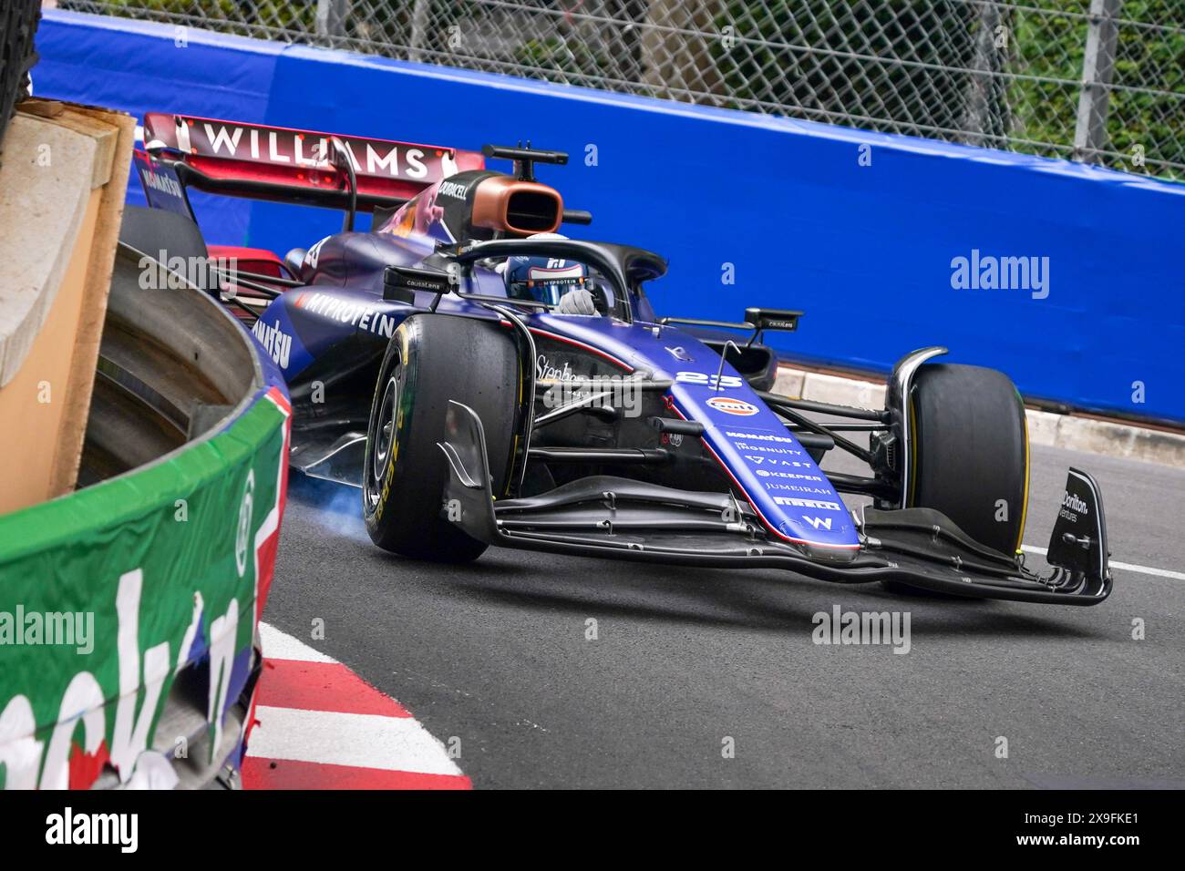 Montecarlo, Monaco. 24. Mai 2024. Alexander Albon aus Thailand fuhr den (23) Williams Racing FW46 Mercedes während des GP Monaco, Formel 1, auf dem Circuit de Monaco. Quelle: Alessio Morgese / Emage / Alamy Live News Stockfoto