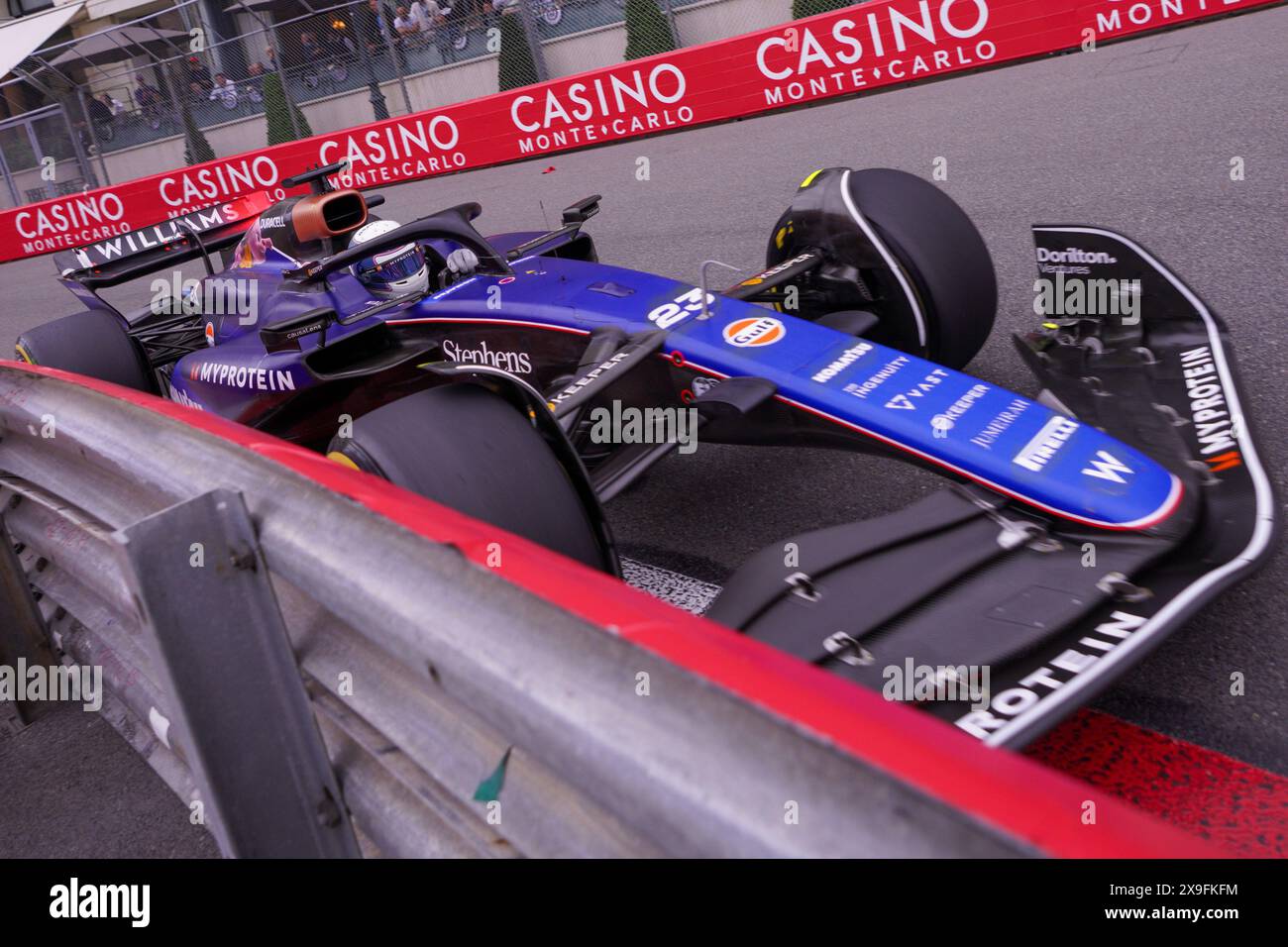 Montecarlo, Monaco. 24. Mai 2024. Alexander Albon aus Thailand fuhr den (23) Williams Racing FW46 Mercedes während des GP Monaco, Formel 1, auf dem Circuit de Monaco. Quelle: Alessio Morgese / Emage / Alamy Live News Stockfoto