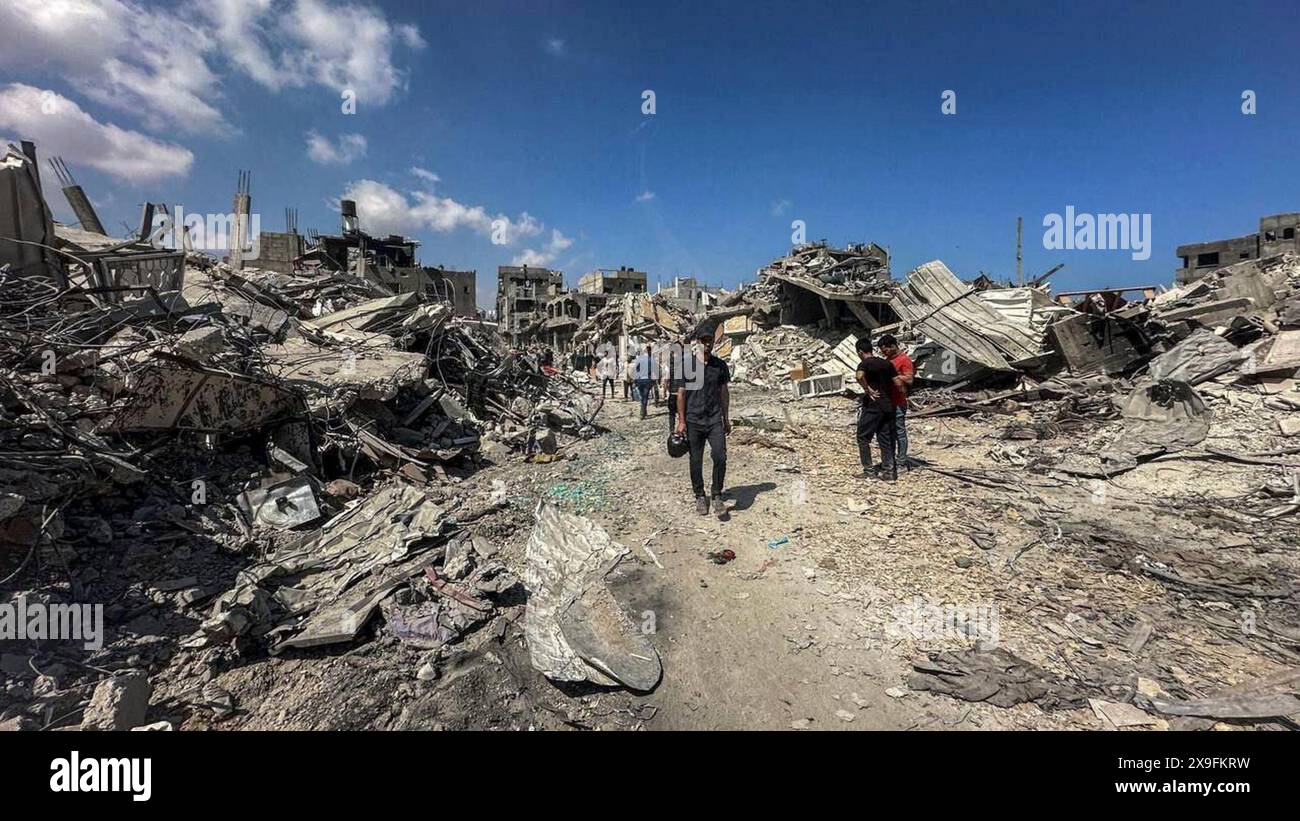31. Mai 2024, %G: (INT) das tägliche Leben in Gaza. 31. Mai 2024, Gaza, Palästina: Das tägliche Leben der Palästinenser nach den tödlichen Zielen der Vertriebenen in Rafah, Gaza.&#XA;Credit: Hashem Zimmo/Thenews2 (Foto: Hashem Zimmo/Thenews2/Zumapress) (Credit Image: © Hashem Zimmo/TheNEWS2 via ZUMA Press Wire) NUR REDAKTIONELLE VERWENDUNG! Nicht für kommerzielle ZWECKE! Stockfoto
