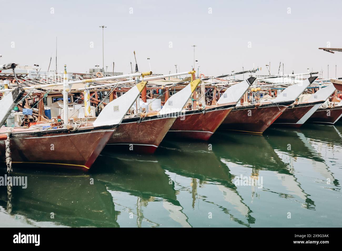 Doha, Katar - 1. Mai 2024: Al-Khor-Fischereihafen im Norden Katars Stockfoto