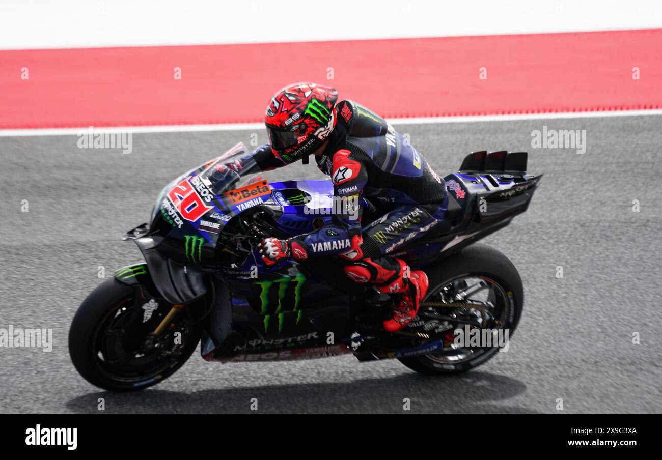 Foto Alessandro La Rocca/LaPresse30-05-2024, GRAN PREMIO D'ITALIA Brembo Sport-Motociclismo-Motomondiale GRAN PREMIO D'ITALIA Brembo- Autodromo Internazionale del Mugello- 2024-MotoGP- auf dem Foto: Fabio Quartararo -Yamaha Photo Alessandro La Rocca/ Credit: LaPresse/Alamy Live News Stockfoto