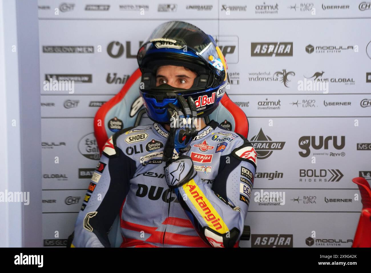 Foto Alessandro La Rocca/LaPresse30-05-2024, GRAN PREMIO D'ITALIA Brembo Sport-Motociclismo-Motomondiale GRAN PREMIO D'ITALIA Brembo- Autodromo Internazionale del Mugello- 2024-MotoGP- auf dem Foto: Alex Marquez -Ducati - Team Gresini Racing Photo Alessandro La Rocca/ Credit: LaPresse/Alamy Live News Stockfoto