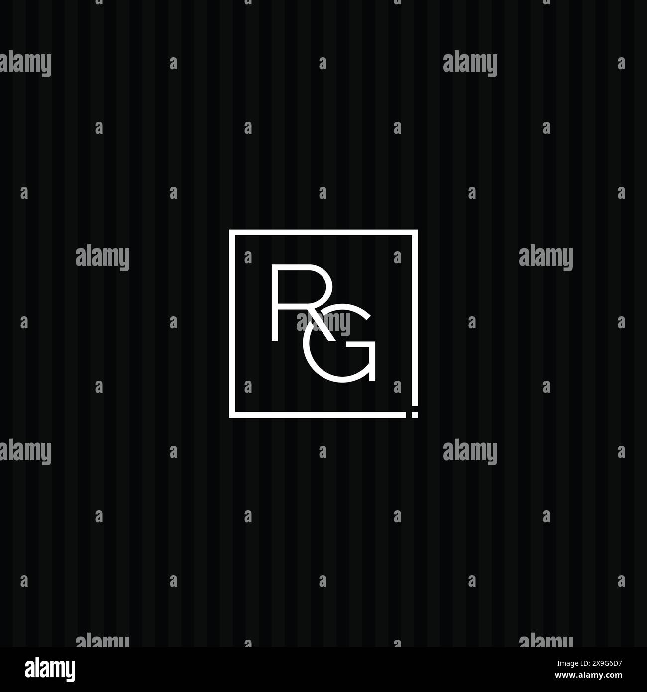 RG Minimal Vector Logo – Simple Business Logo für Monogramm R und G Stock Vektor