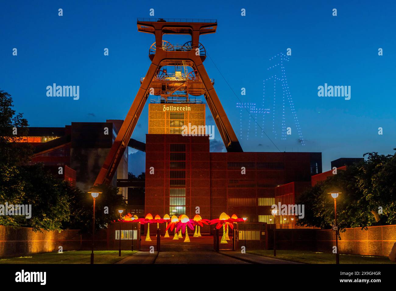 Feierlichkeiten zum 25-jährigen Jubiläum der Route des Industriellen Erbes im Ruhrgebiet, mehrtägige Feste, das Highlight ist das Stockfoto