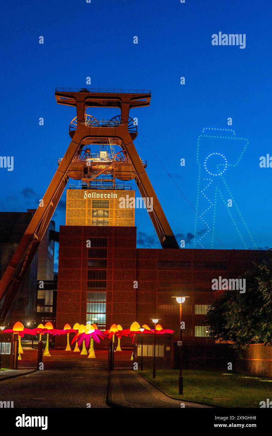 Feierlichkeiten zum 25-jährigen Bestehen der Route des Industriellen Erbes im Ruhrgebiet, mehrtägige Feste, das Highlight ist Stockfoto