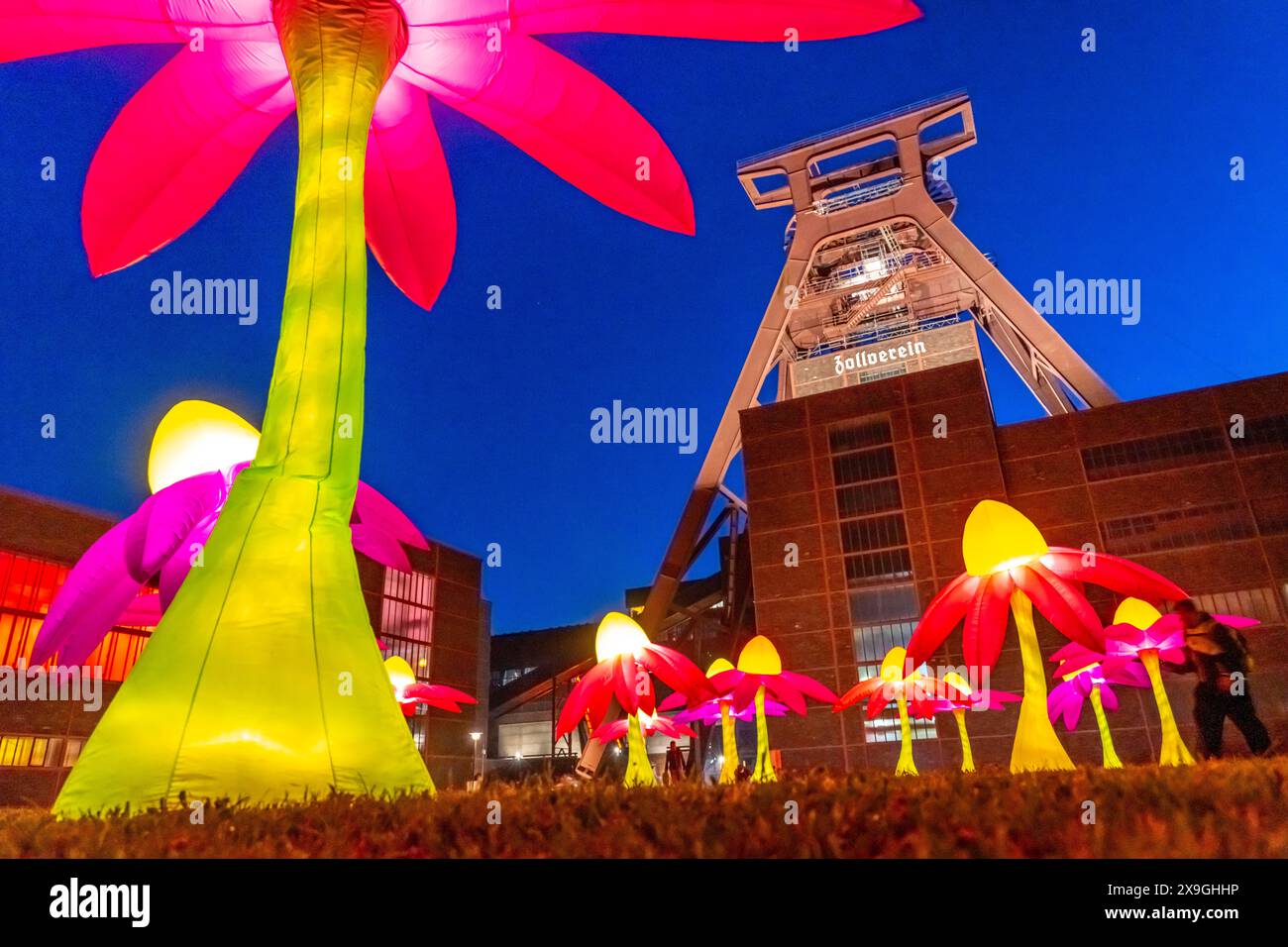 Feierlichkeiten zum 25-jährigen Jubiläum der Route des Industriellen Erbes im Ruhrgebiet, mehrtägige Feste, das Highlight ist das Stockfoto
