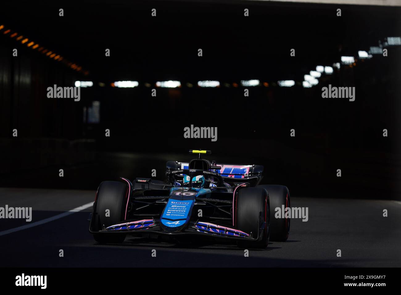 Montecarlo, Monaco. Mai 2024. Pierre Gasly aus Frankreich fuhr das (10) BWT Alpine F1 Team A524 Renault während des GP Monaco, Formel 1, auf dem Circuit de Monaco. Quelle: Alessio Morgese/Alessio Morgese/Emage/Alamy Live News Stockfoto