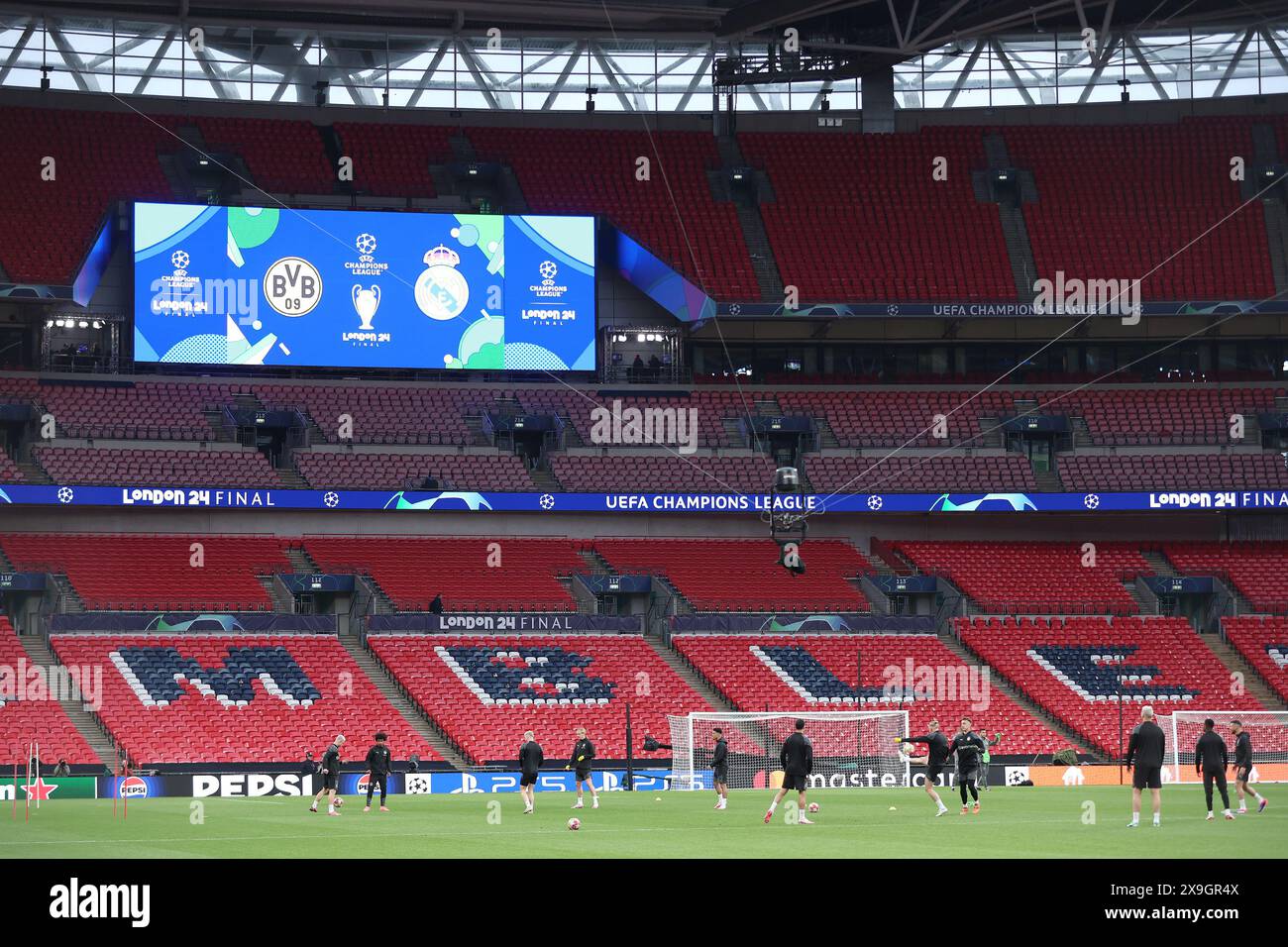 London, Großbritannien. 31. Mai 2024. Spieler von Borussia Dortmund während des Trainings im Wembley Stadium in London, England, Vereinigtes Königreich, am 31. Mai 2024, vor dem Finale der UEFA Champions League zwischen Borussia Dortmund und Real Madrid. Foto: Sanjin Strukic/PIXSELL Credit: Pixsell/Alamy Live News Stockfoto