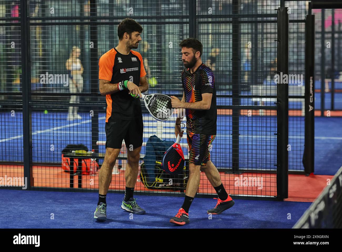 Hamburg, Hamburg, Deutschland. 31. Mai 2024. Lorenzo DI GIOVANNI (ITA), Riccardo SINICROPI (ITA) während der FIP RISE HAMBURG - Padel-Tennis in Hamburg (Credit Image: © Mathias Schulz/ZUMA Press Wire) NUR REDAKTIONELLE VERWENDUNG! Nicht für kommerzielle ZWECKE! Stockfoto