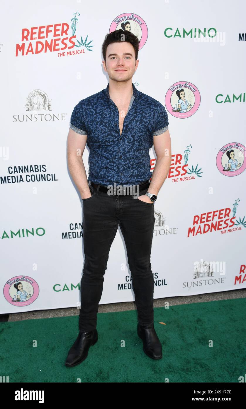 LOS ANGELES, KALIFORNIEN – MAI 30: Chris Colfer nimmt am 30. Mai 2024 an der Aufführung von Reefer Madness: The Musical im Whitley Teil. Quelle: Jeffrey Mayer/JTMPhotos/MediaPunch Stockfoto