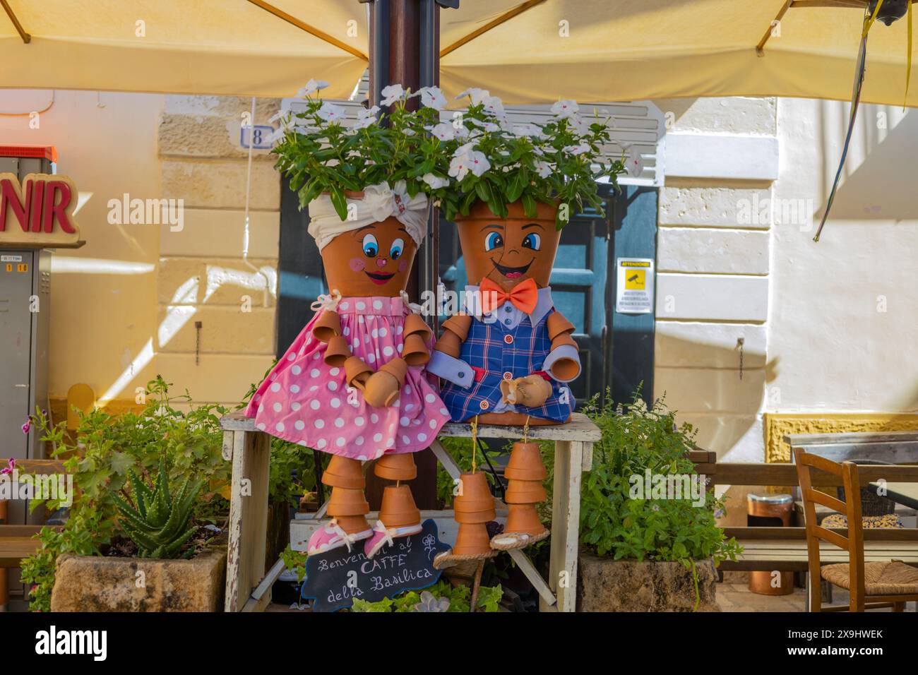 GALATINA, ITALIEN, 16. JULI 2022 - lustige Pflanzen zum Verkauf in Galatina, Provinz Lecce, Apulien, Italien Stockfoto