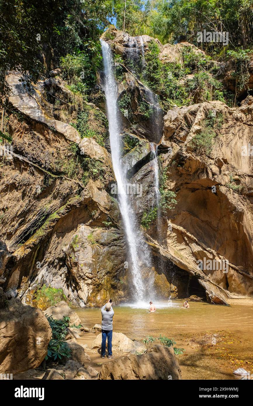 Mok Fa Falls, in der Nähe von Chiang Mai Stockfoto