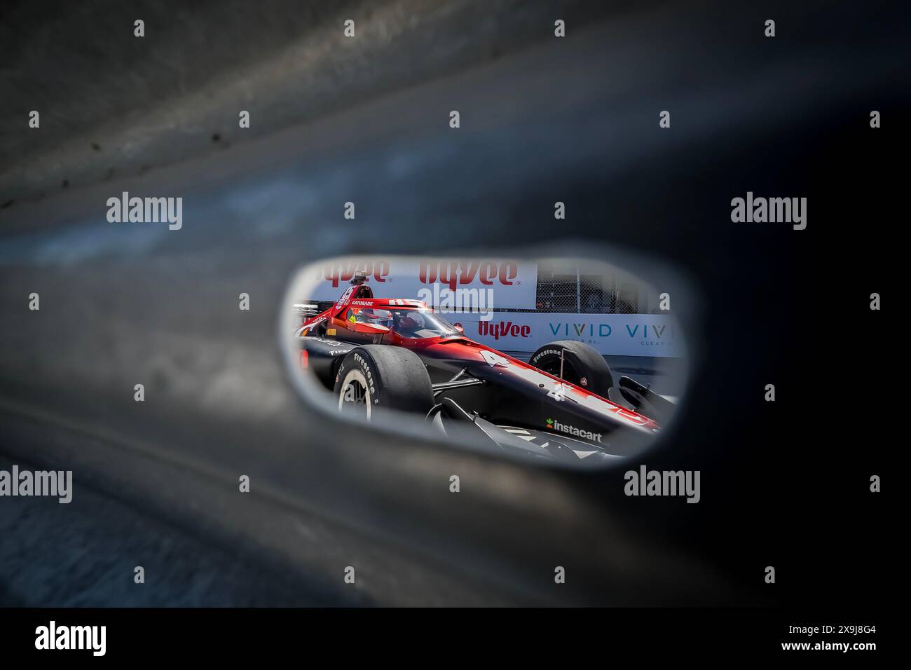 31. Mai 2024, Detroit, Mi, USA: NTT INDYCAR SERIES Driver, CHRISTIAN LUNGAARD (45) aus Hedensted, Dänemark, Practices for the Detroit Grand Prix at Streets of Detroit in Detroit, MI. (Kreditbild: © Walter G. Arce Sr./ASP via ZUMA Press Wire) NUR REDAKTIONELLE VERWENDUNG! Nicht für kommerzielle ZWECKE! Stockfoto