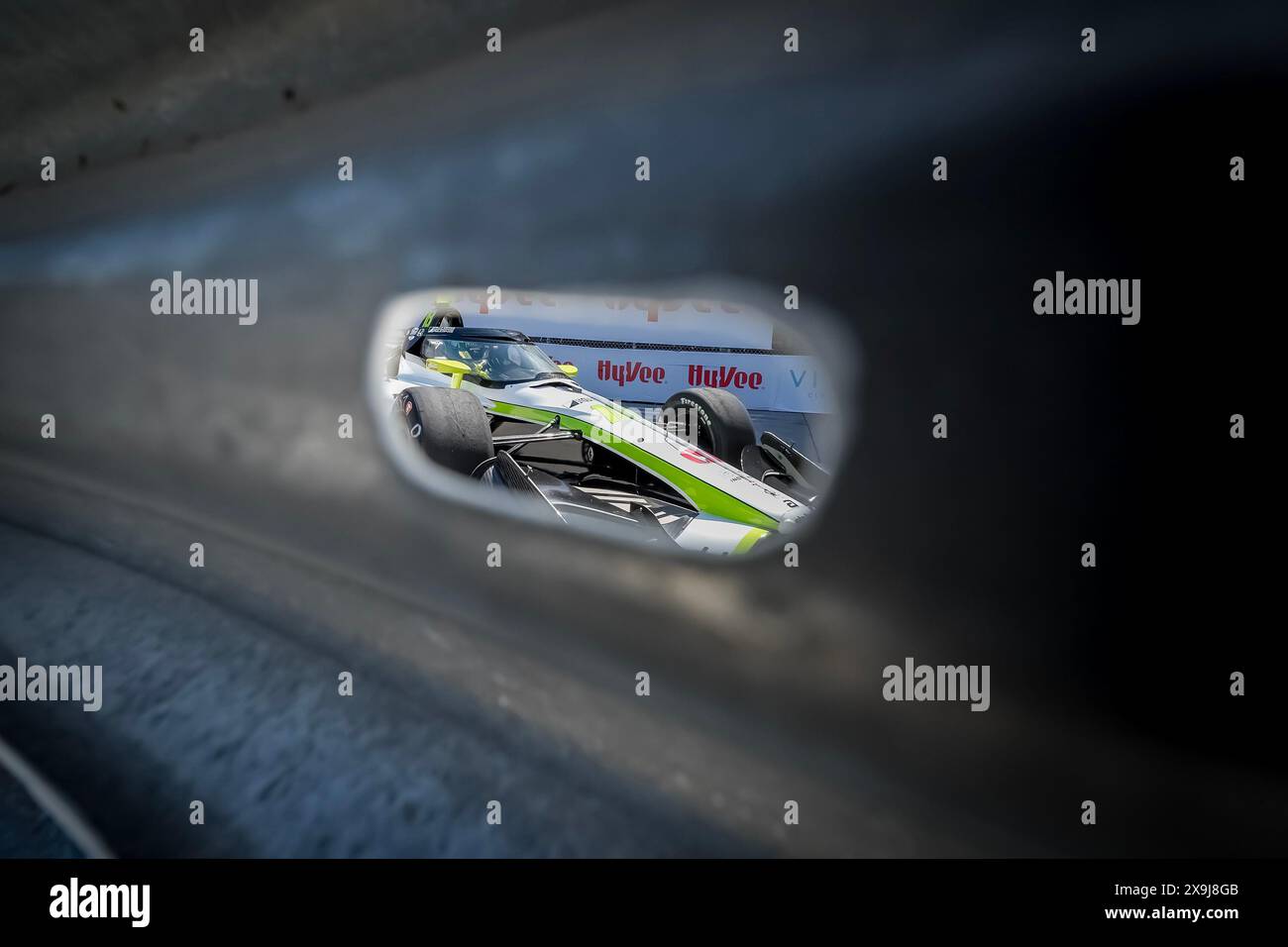 31. Mai 2024, Detroit, Mi, USA: Fahrer der NTT INDYCAR-SERIE, JACK HARVEY (18) aus Bassingham, England, übt für den Detroit Grand Prix auf den Straßen von Detroit in Detroit, MI. (Credit Image: © Walter G. Arce Sr./ASP Via ZUMA Press Wire) NUR REDAKTIONELLE VERWENDUNG! Nicht für kommerzielle ZWECKE! Stockfoto