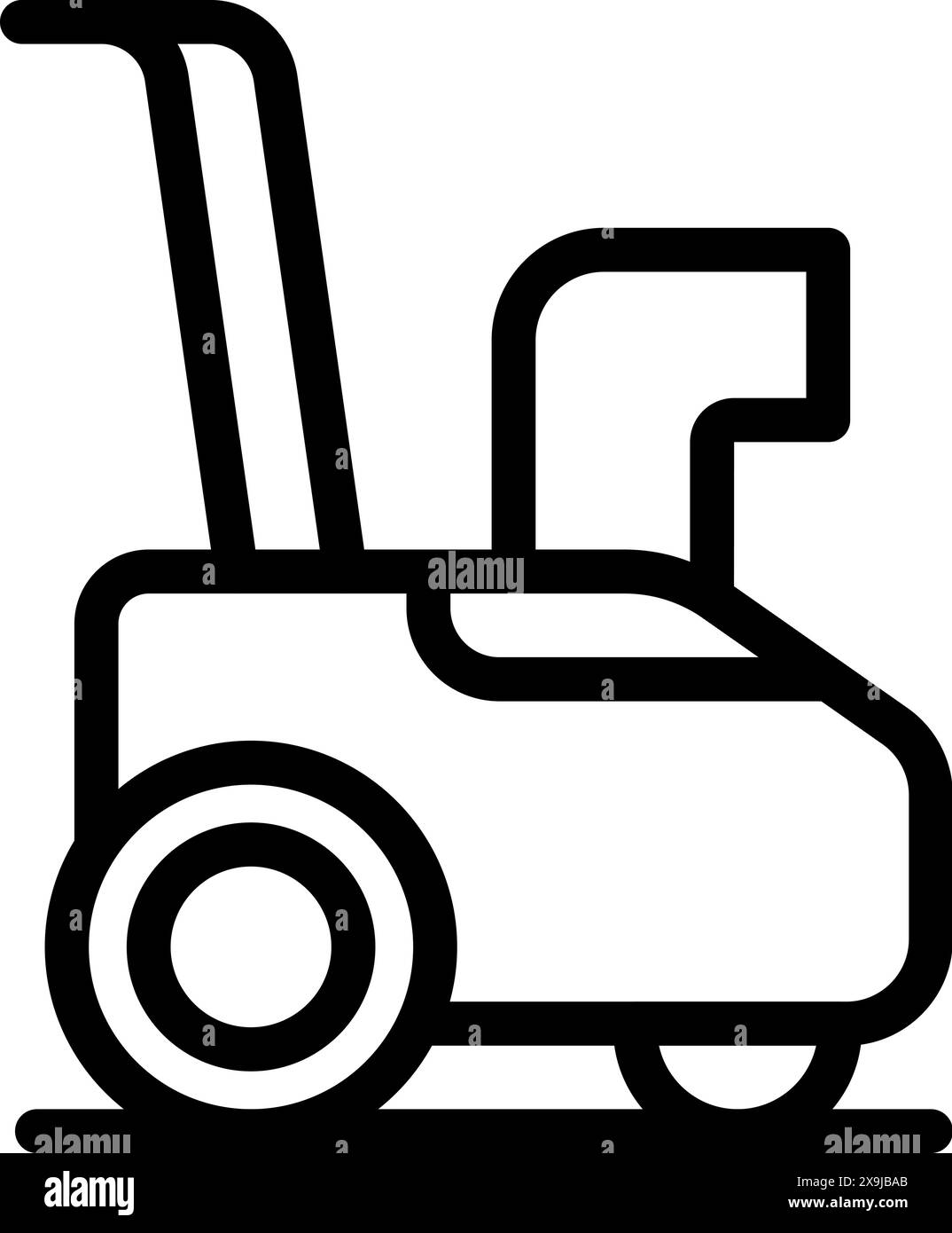 Sauberes, minimalistisches Symbol für einen Rasenmäher, perfekt für Web- und App-Design Stock Vektor