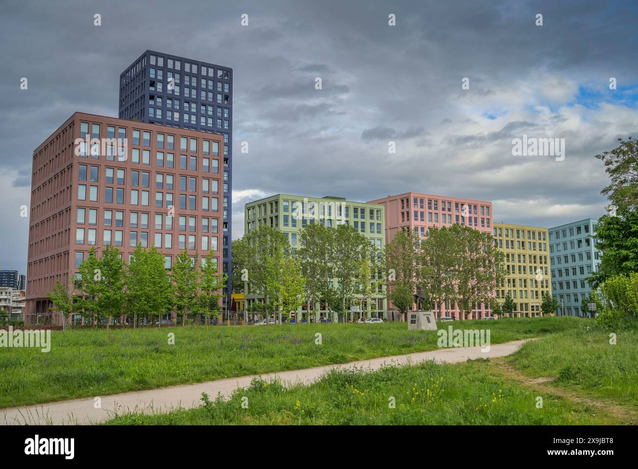 Geschäftshäuser, Büroimmobilien, Rte de Vienne, Straßburg, Département Bas-Rhin, Elsaß, Frankreich Stockfoto