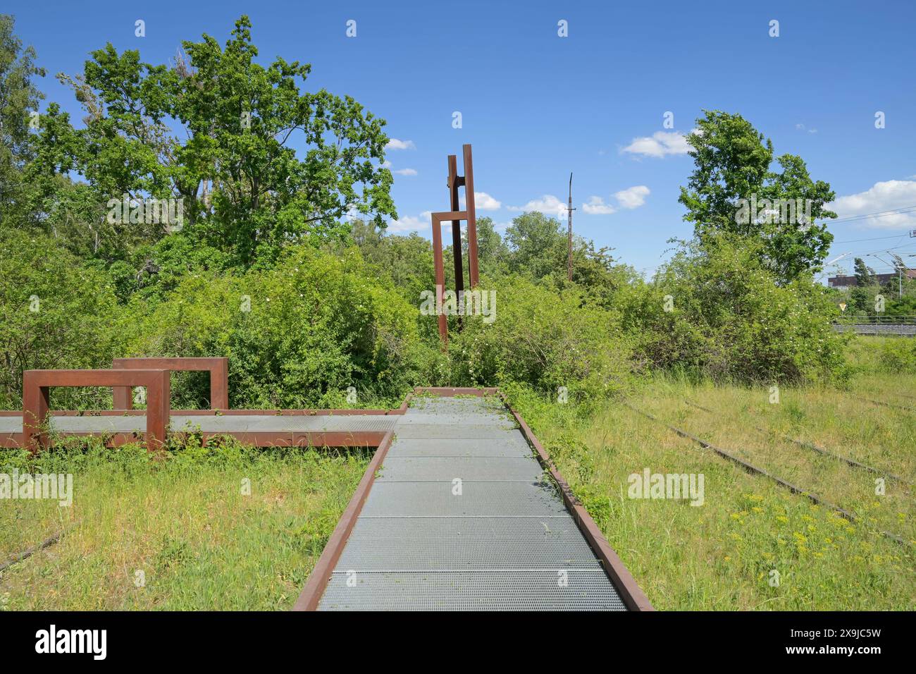 Stegweg, Naturpark Schöneberger Südgelände, Prellerweg, Schöneberg, Berlin, Deutschland Stockfoto