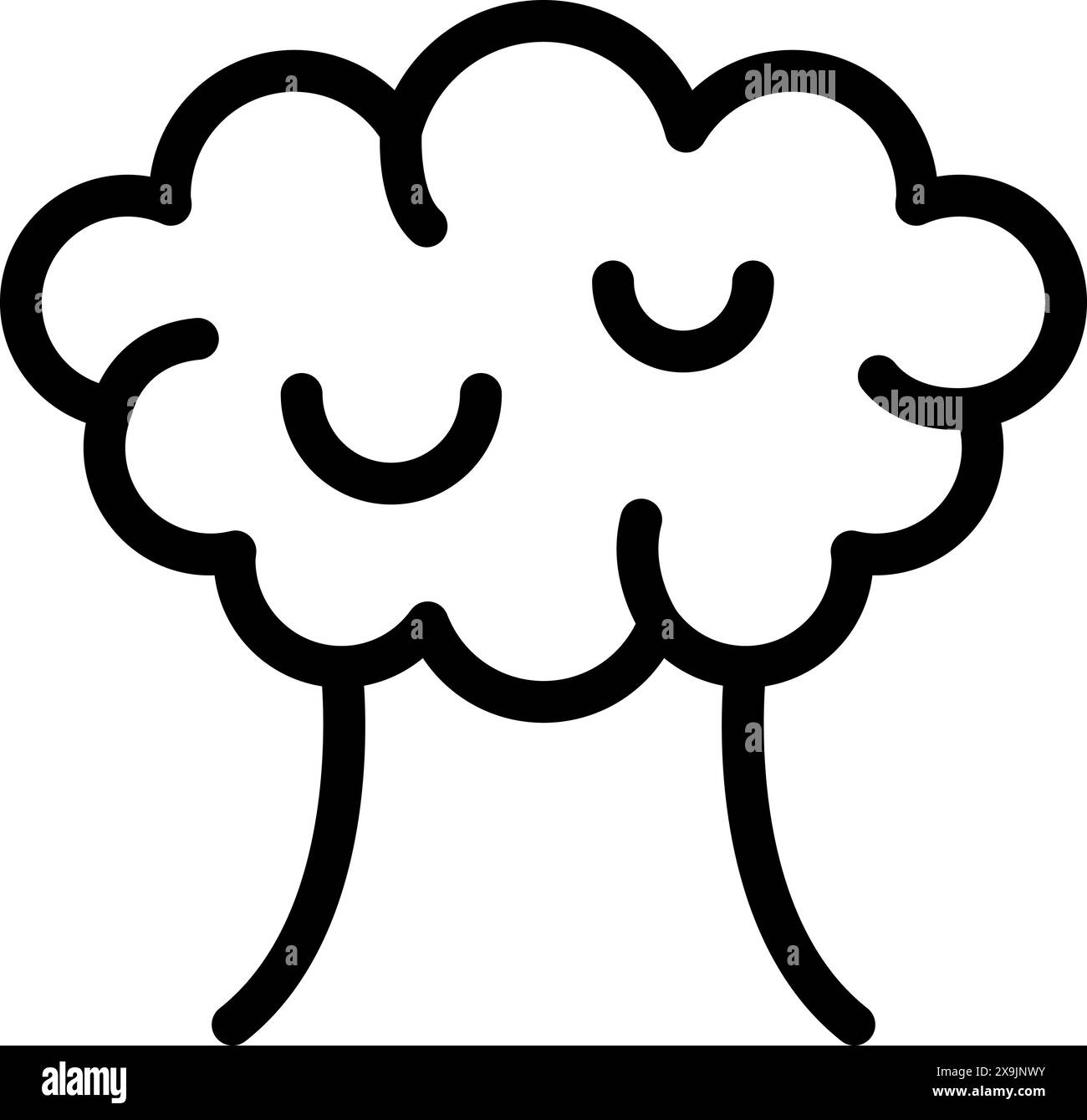 Bunte Zeichentrickgrafik-Illustration mit einfacher Linienzeichnung. Perfekt für pädagogisches Grafikdesign und Icon-Vektorkonzept in der Neurologie. Intelligenz. Und Psychologie. Kognition. Und Speicher Stock Vektor