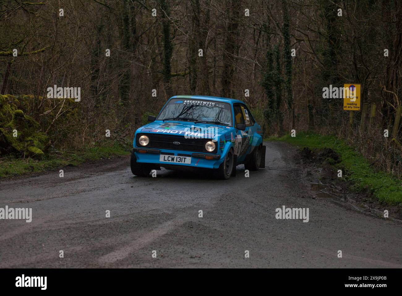 23/03/2024 Littledale, Lancaster Ford Escort Mk2 87 mit Aled Wyn Morgans und Ian Taylor während der britischen Rallyemeisterschaft im Nordwesten Stockfoto