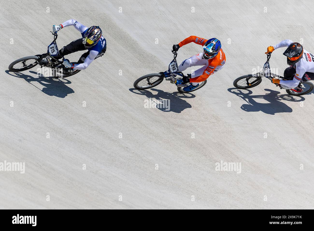 VERONA, ITALIEN - 1. JUNI: Jay Schippers aus den Niederlanden während des ersten Tages der UEC BMX Europameisterschaft 2024 am 1. Juni 2024 in Verona, Italien. (Foto: Nico van Dartel/BSR Agency) Stockfoto