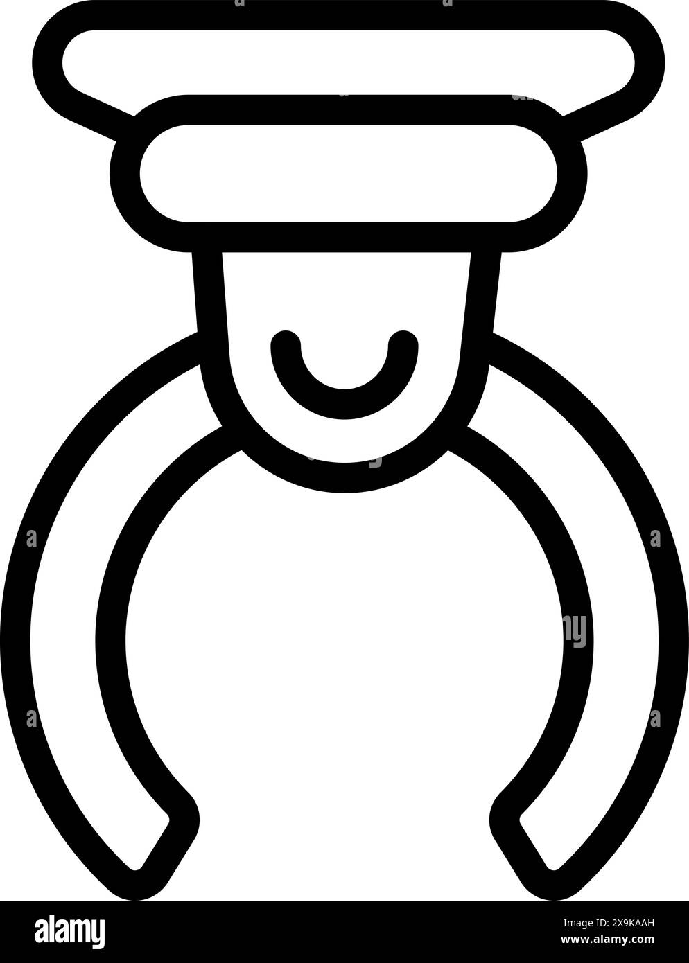 Einfache schwarz-weiße Küchenhelm-Ikone im Line-Art-Stil, geeignet für kulinarische Designs Stock Vektor