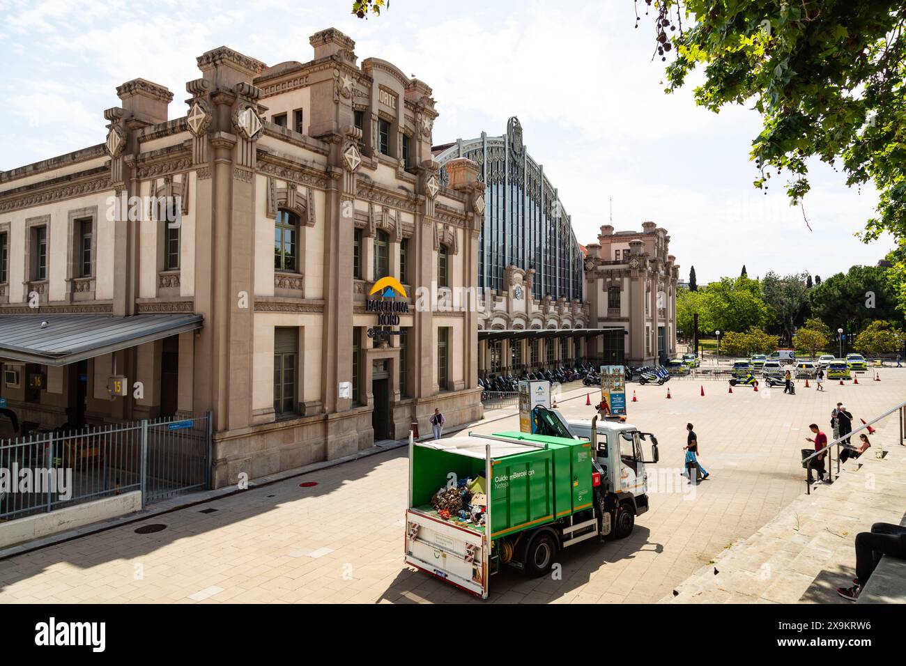 Busbahnhof Barcelona Nord, Barcelona, Katalonien, Spanien, Europa. Stockfoto