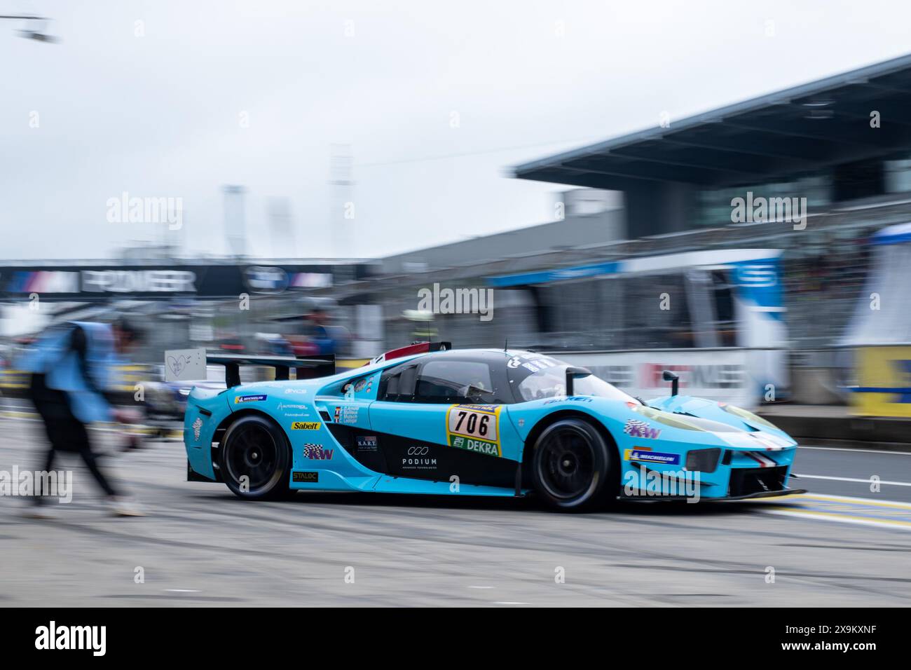 Thomas Mutsch, Franck Mailleux, Lance David Arnold, Come Ledogar (Glickenhaus Racing LLC, Scuderia Cameron Glickenhaus, SCG 004c, SPX, #706), DE, 52. ADAC Ravenol 24h Nürnberg, 24 Stunden Rennen, 01.06.2024 Foto: Eibner-Pressefoto/Michael Memmler Stockfoto