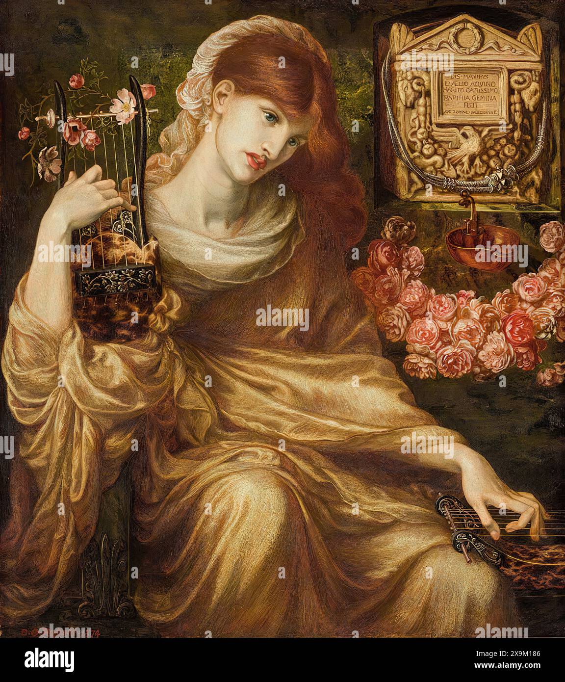 Roman Widow (1874) von Dante Gabriel Rossetti (1828–1882), Öl auf Leinwand, Museo de Arte, Ponce (PRI). Stockfoto