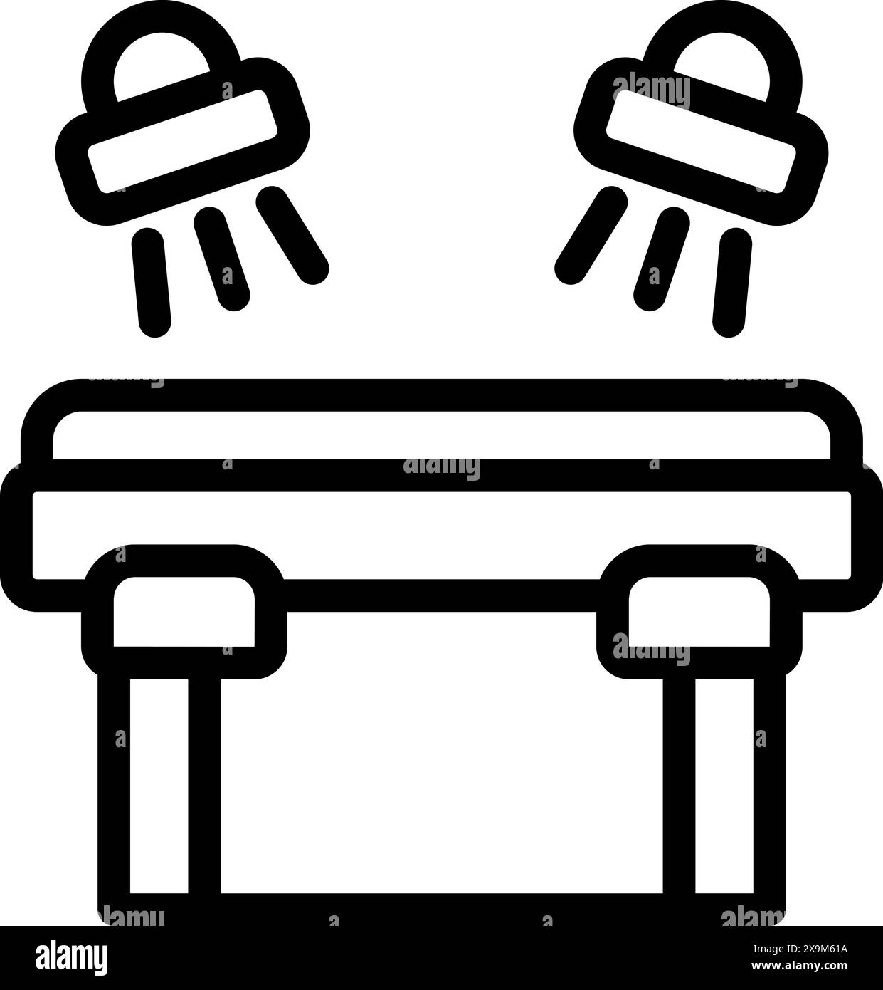 Schwarz-weiße Strichkunst, die eine klassische Ufoentführungsszene in einem Diner darstellt Stock Vektor