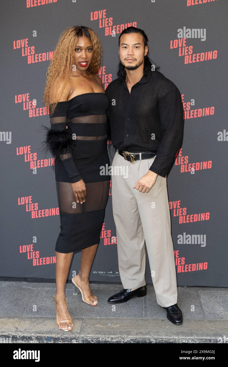 Gäste besuchen die Gala Love Lies Bleeding im Prince Charles Cinema am Leicester Square mit: Montel Douglas aka Fire, Quang Luong aka Viper Where: London, United Kingdom Wann: 01 May 2024 Credit: Phil Lewis/WENN Stockfoto