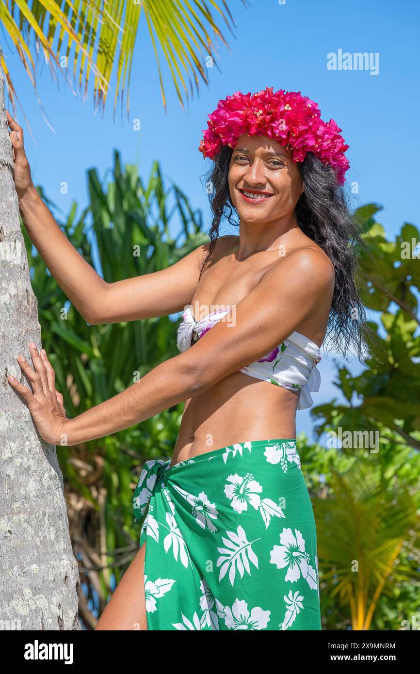 Südpazifische Schönheit, Raiatea, Französisch-Polynesien, Gesellschaftsinseln, Leeward-Inseln Stockfoto