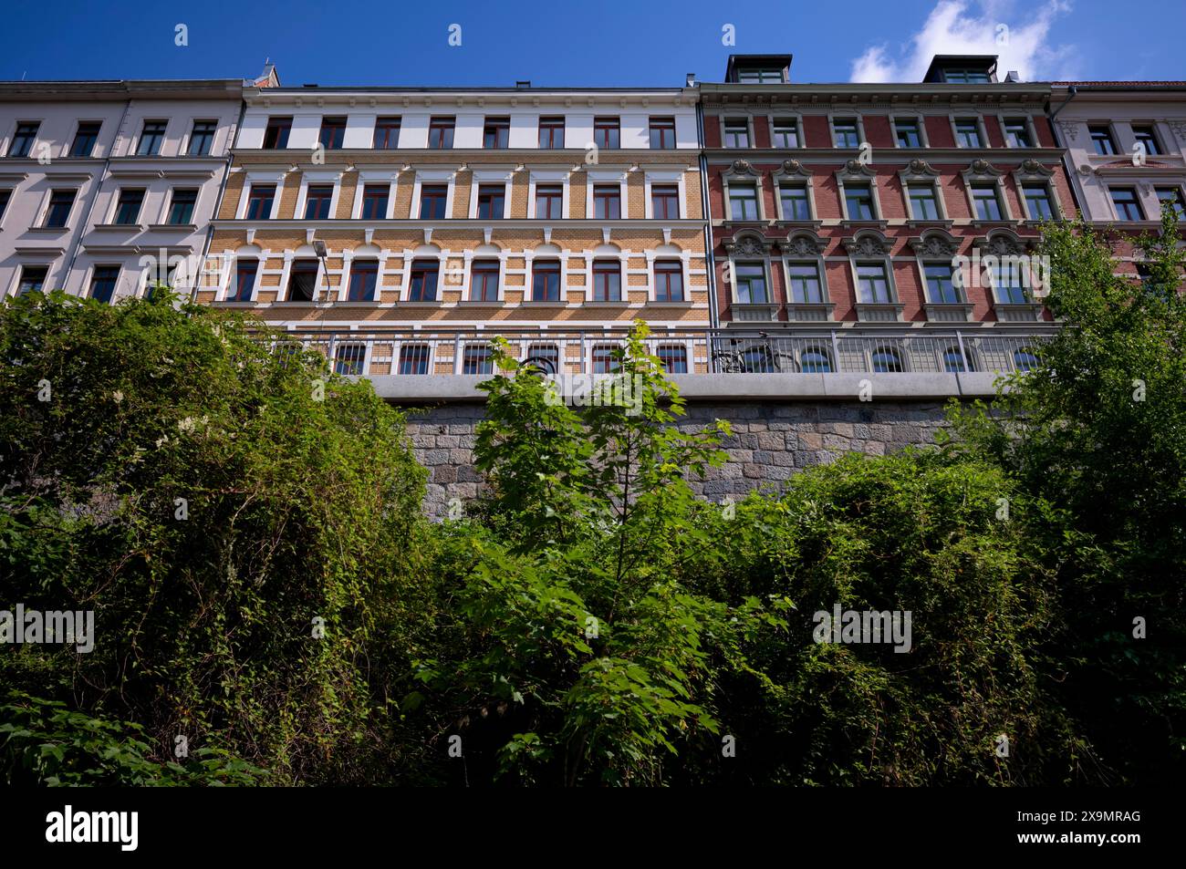 Ehemaliger Industriekomplex in Wohnraum, Wohnungen, Kulturgebäude, Leipzig, Sachsen, Deutschland Stockfoto