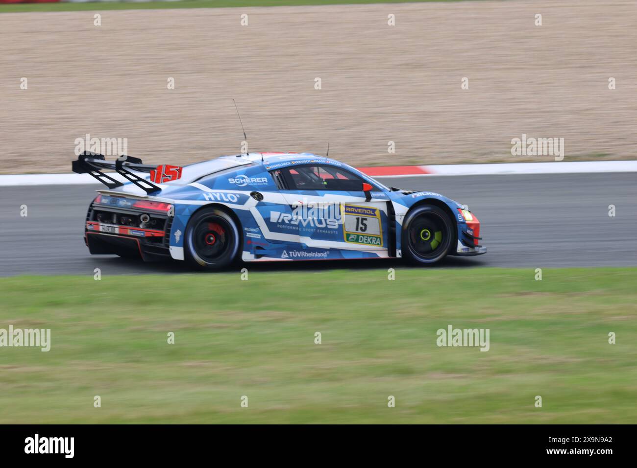 Frederic Verwisch (Harekbeck/BEL) / Christopher Haase (Kulmbach/DEU) / Markus Winckelhock (Zdimerice/DEU) / Ricardo Feller (Boezberg/che), #15, Audi R8 LMS GT3 Evo II, Team: Scherer Sport PHX (DEU), Motorsport, ADAC Ravenol 24H Rennen Nürnberg, Nürnberg, 30.05.2024 - 02.06.Eibner Pressefoerfost., 01.06.2024.2024 Stockfoto