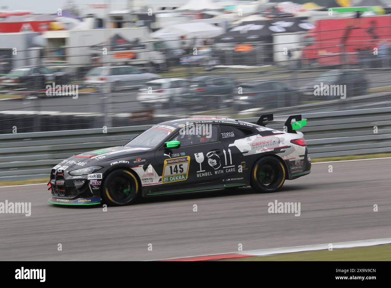 Timo Glock (Kreuzlingen/che) / Timo Scheider (Lochau/AUT) / Jeroen Bleekemolen (Aerdenhout/NLD) / Peter Cate Gloucesterhire/GBR), #145, BMW M4 GT4, Team: (Cerny Motorsport (DEU), Motorsport, ADAC Ravenol 24H Rennen Nürnberg, 30.05.2024 - 02.06.2024, Samstag-01.06.2024 Stockfoto