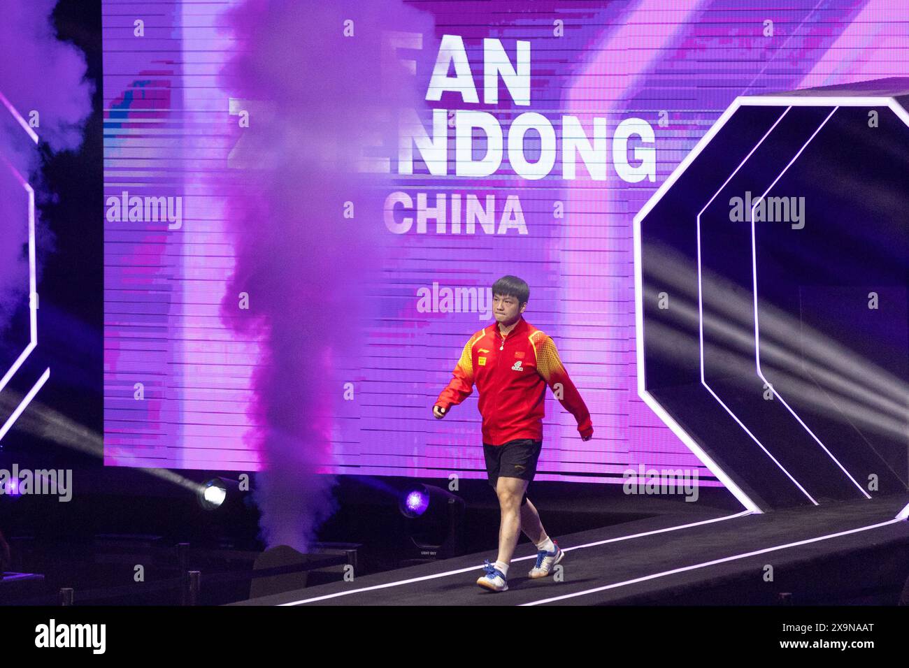 Chongqing. Juni 2024. Fan Zhendong aus China ist vor dem