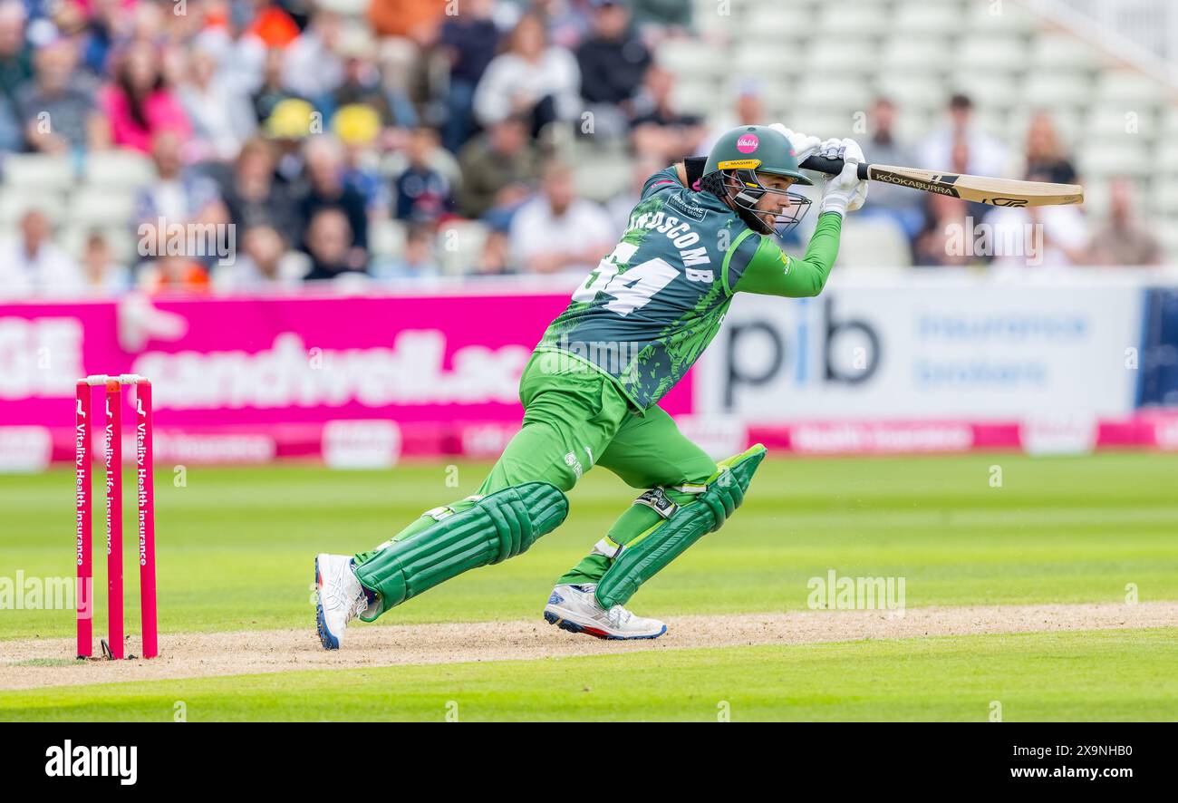 Peter Handscomb trat für Leicestershire im Vitality Blast-Off zwischen Derbyshire Falcons und Leicestershire Foxes an Stockfoto