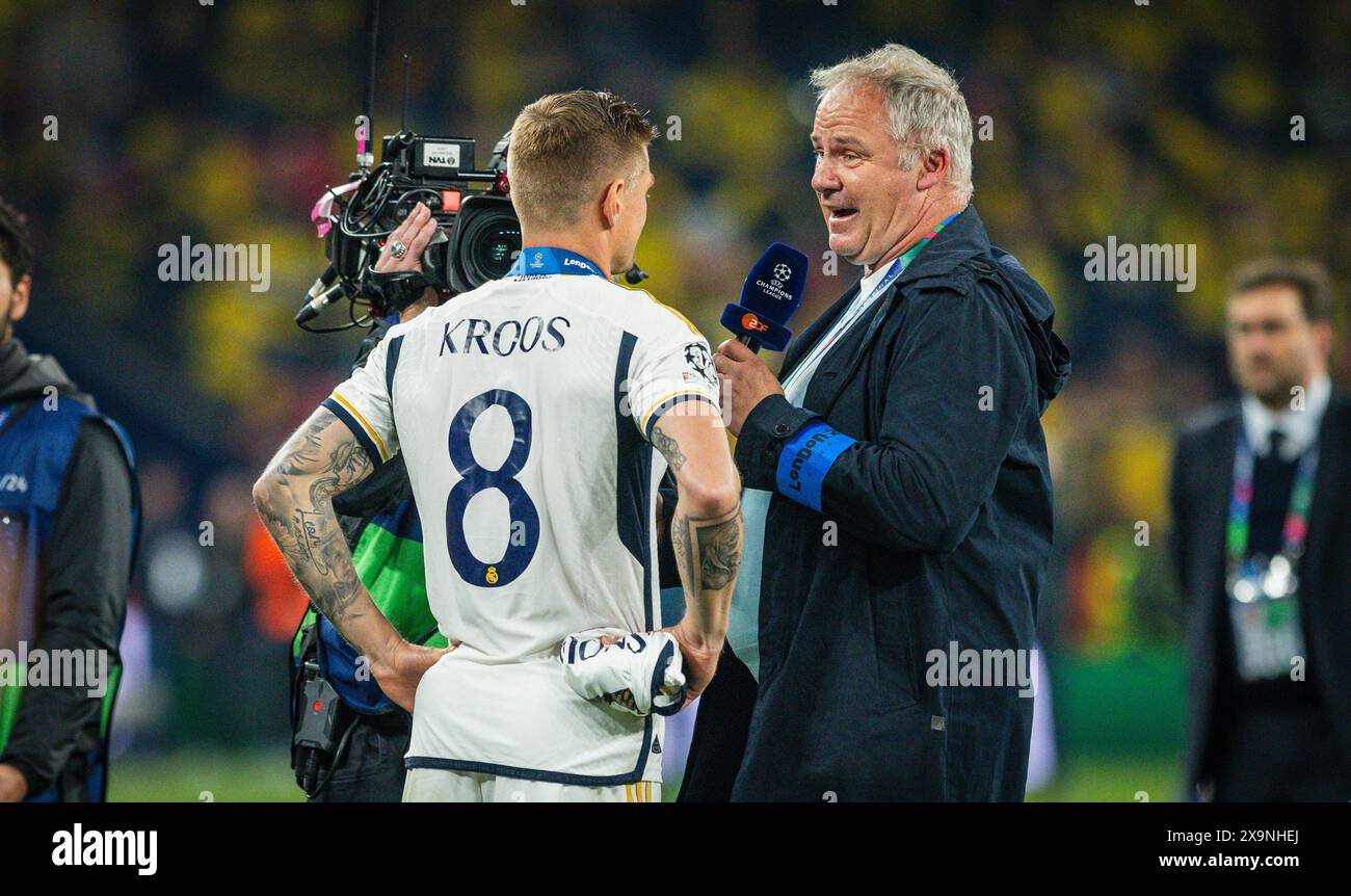 London, England. Juni 2024. Toni Kroos (Real) im Interview mit ZDF