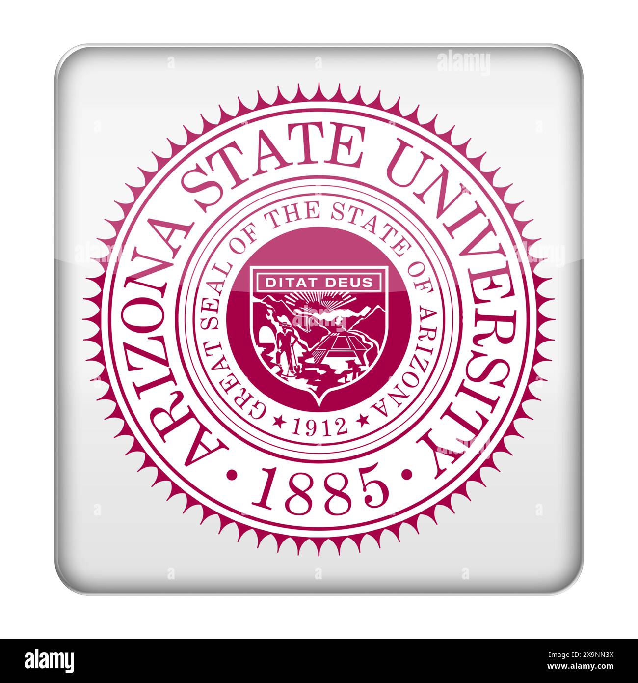 Logo-Taste der Arizona State University Stockfoto