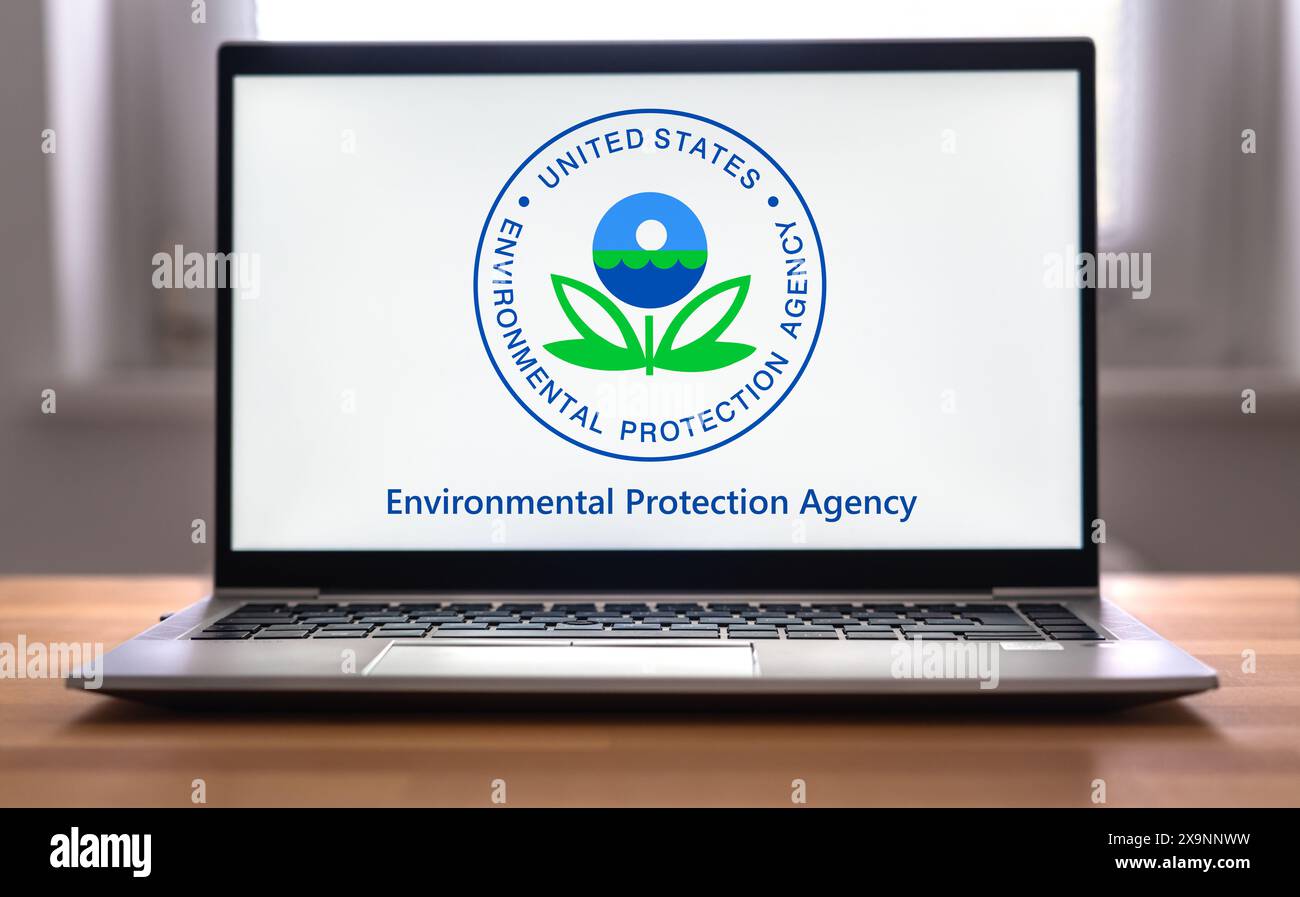 EPA – Environmental Protection Agency wird auf dem Laptop angezeigt Stockfoto