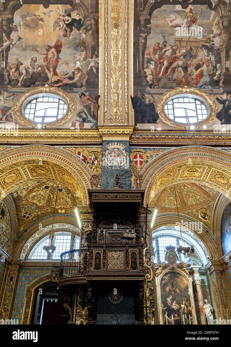 05.24.25. Malta, Valetta. Das Innere der St. John's Co-Cathedral. Stockfoto