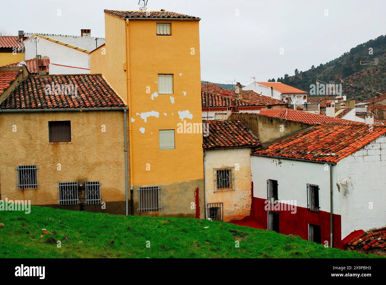 Rustikale Gebäude in Salobre, Albacete, Spanien Stockfoto